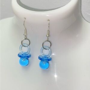 Blue Pacifier Earrings 💙